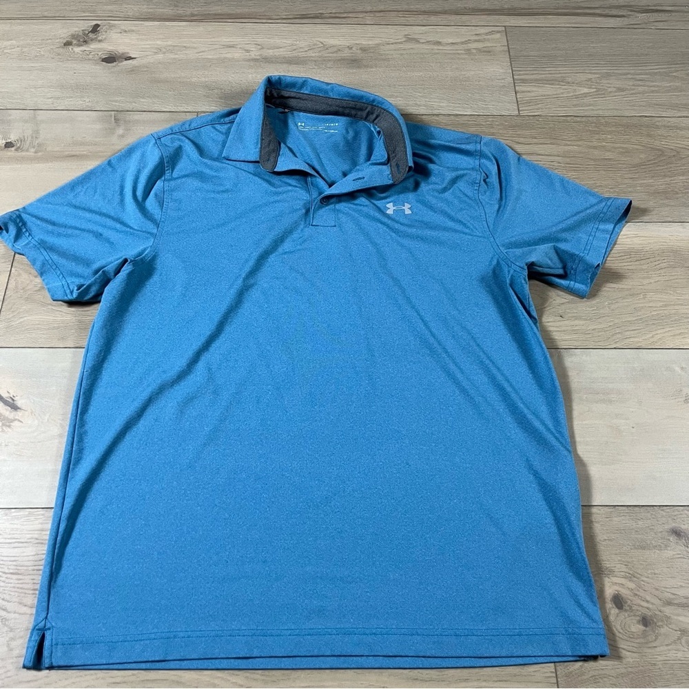 Under Armour Men's Playoff 2.0 Blue Polo Shirt Short Sleeve